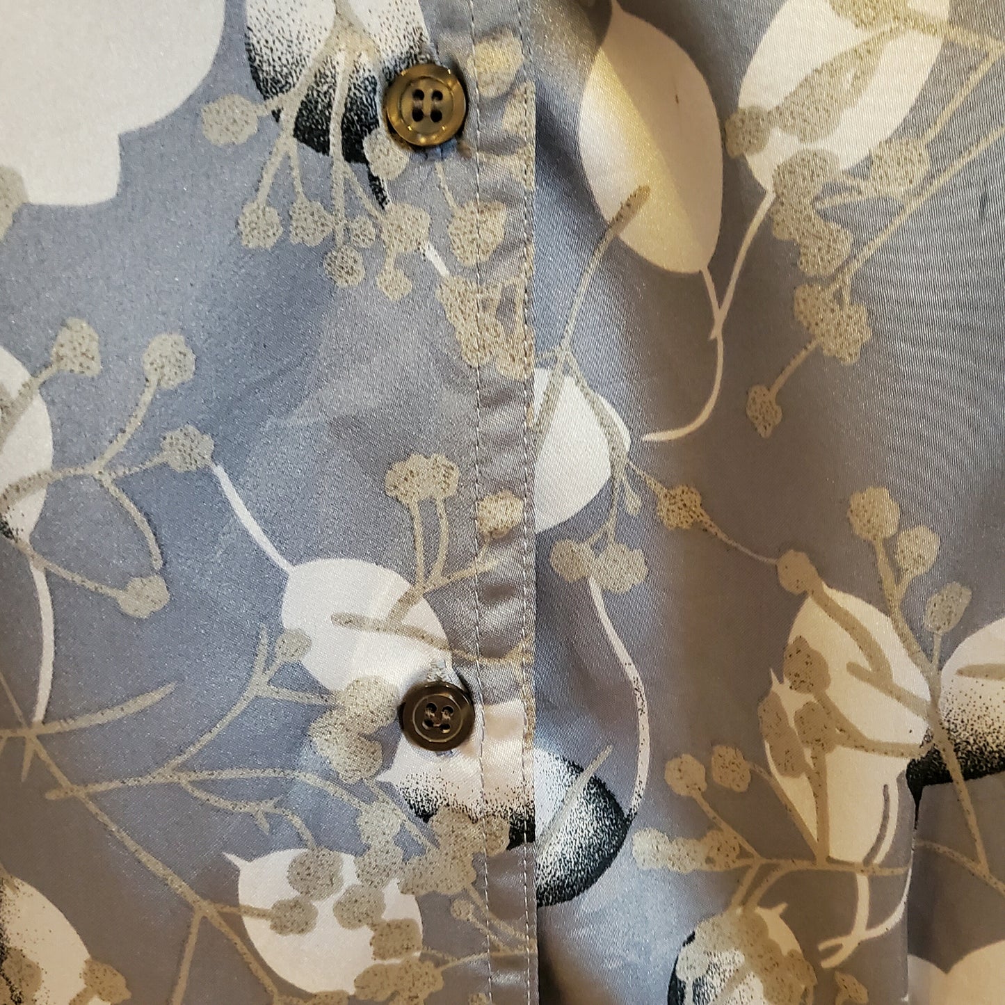 Vintage 80s Floral Long Sleeve Blouse | Size 6