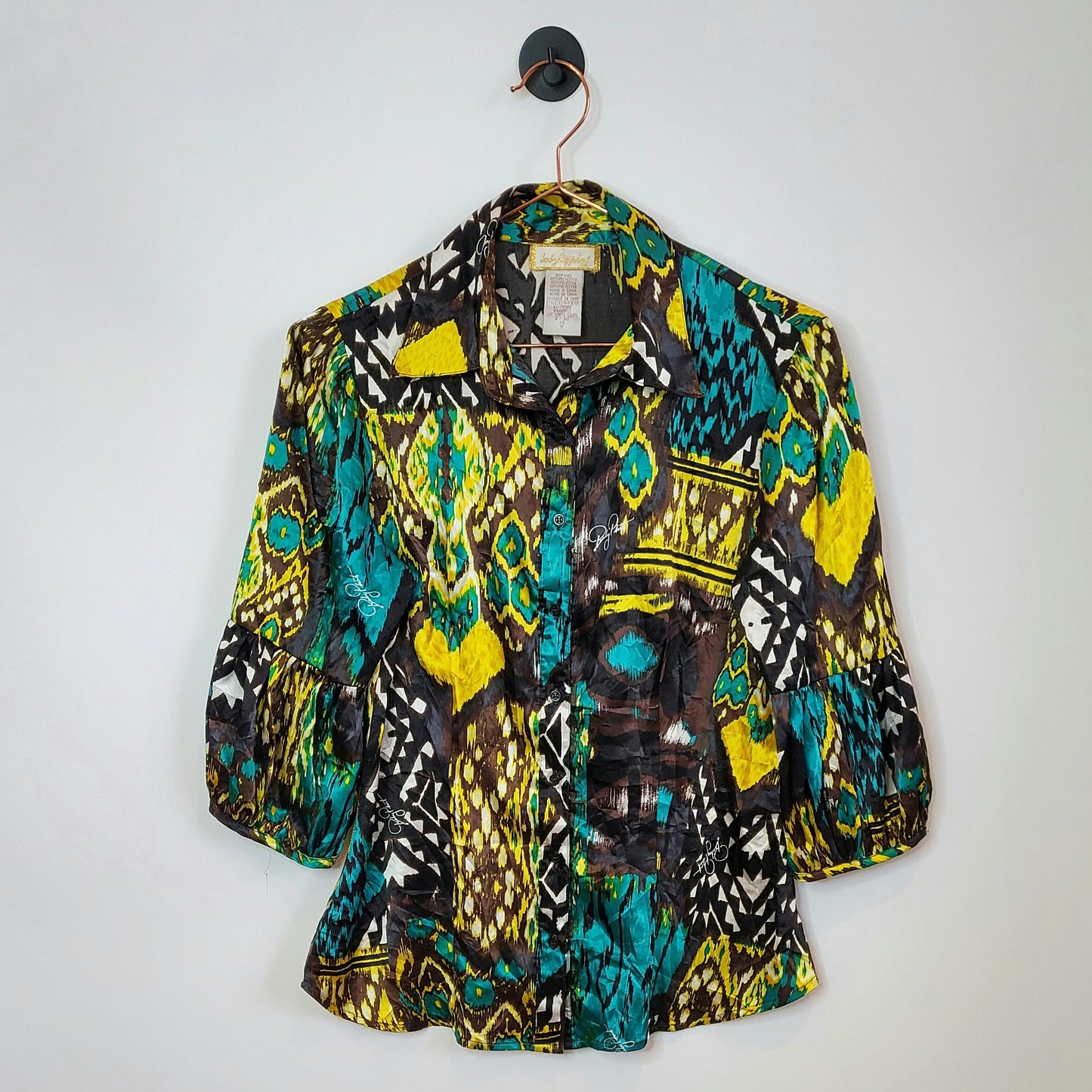 Vintage Y2K Baby Phats Aztec Print Blouse | Size 8