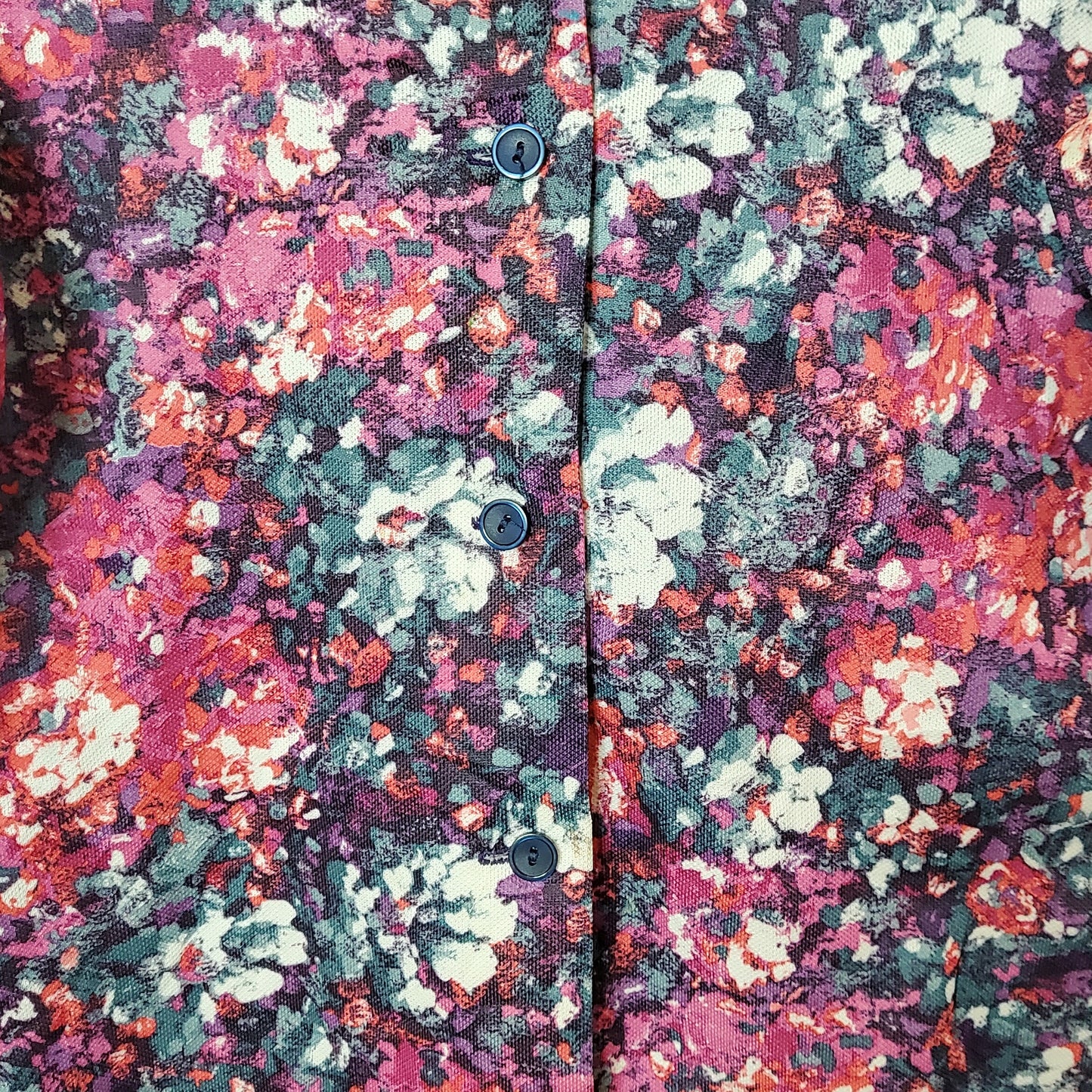 Vintage 70s Ditsy Floral Print Blouse | Size 8