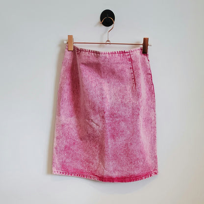 Vintage 90s Acid Wash Denim Skirt | Size 8