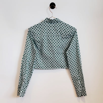 Reworked Heart and Bee Crop Shirt | Size 8