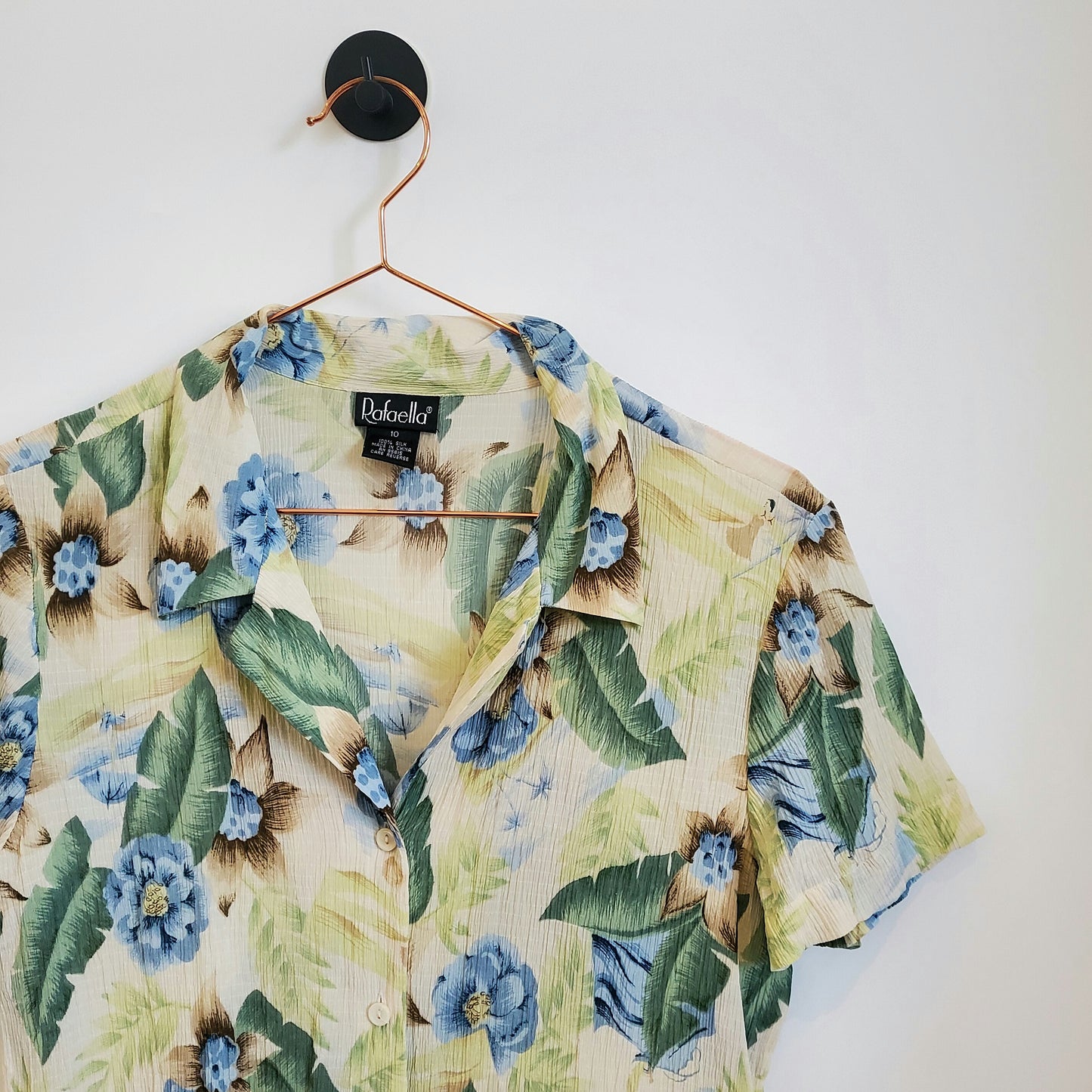 Vintage 90s Chiffon Floral Blouse | Size 10