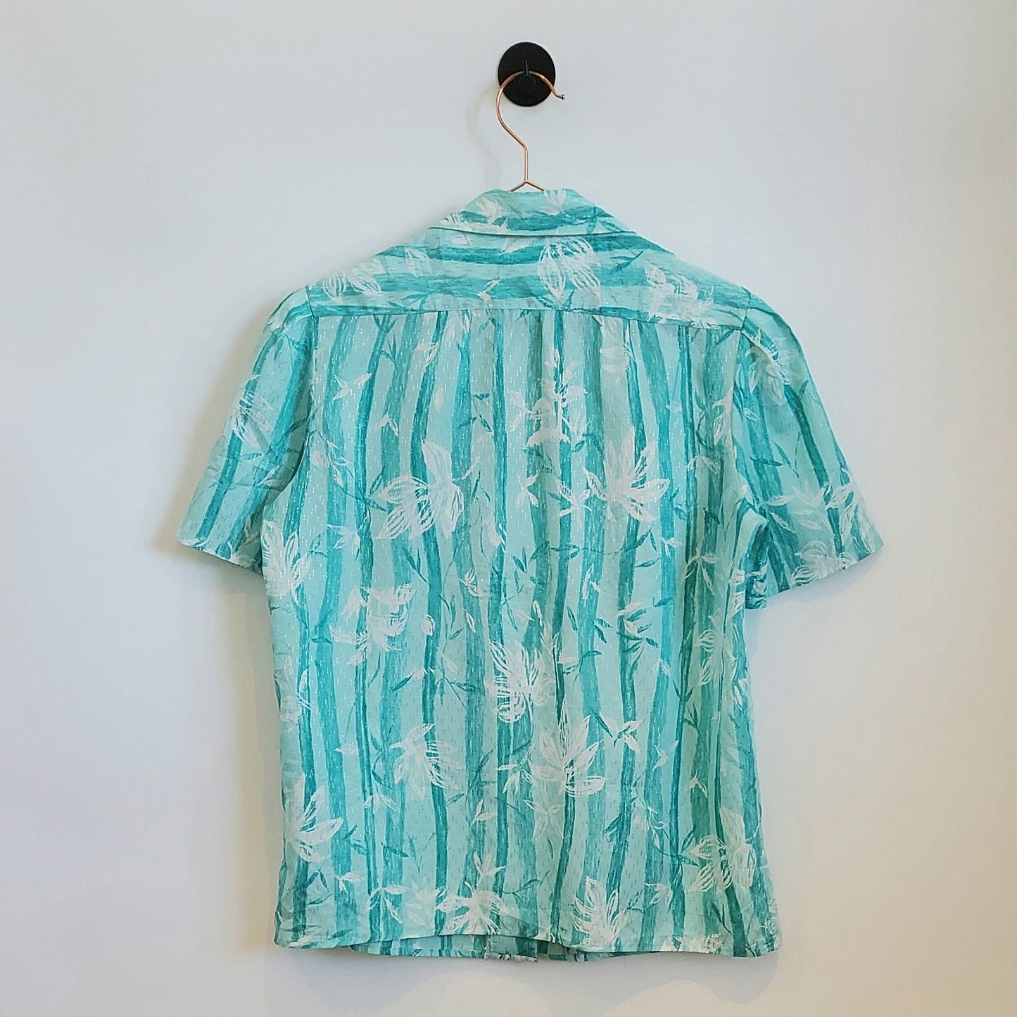 Vintage 70s Floral Tie Neck Blouse | Size 12