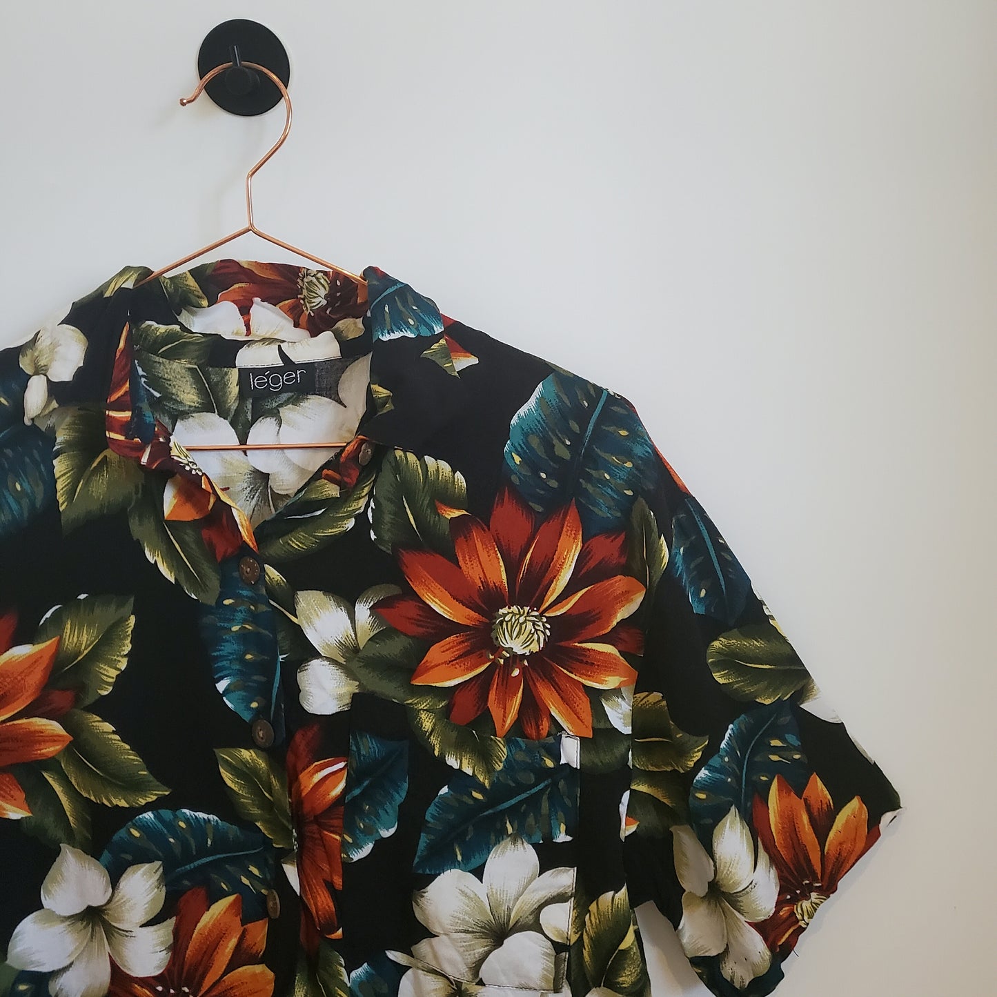 Vintage Floral Hawaiian Shirt | Size 12