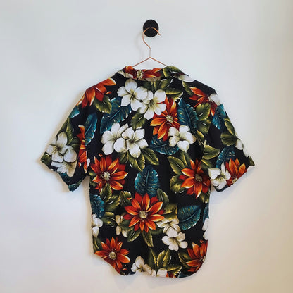 Vintage Floral Hawaiian Shirt | Size 12