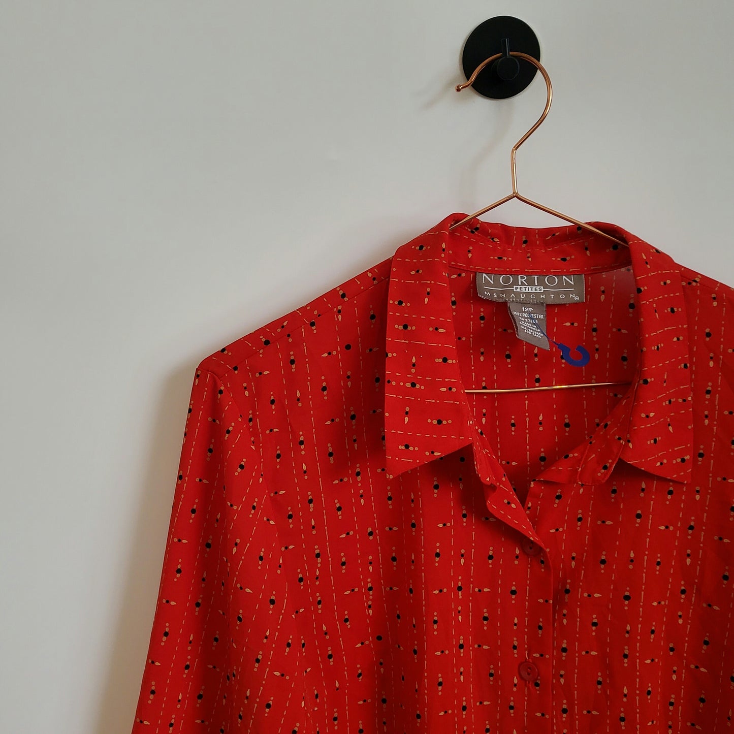 Vintage 80s Abstract Blouse | Size 12