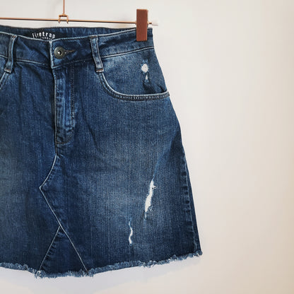 Retro Y2K Firetrap Blackseal Denim Skirt | Size S