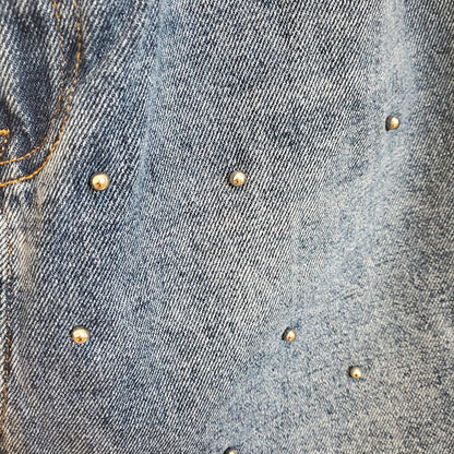 Vintage Y2K Studded Denim Skirt | Size 14