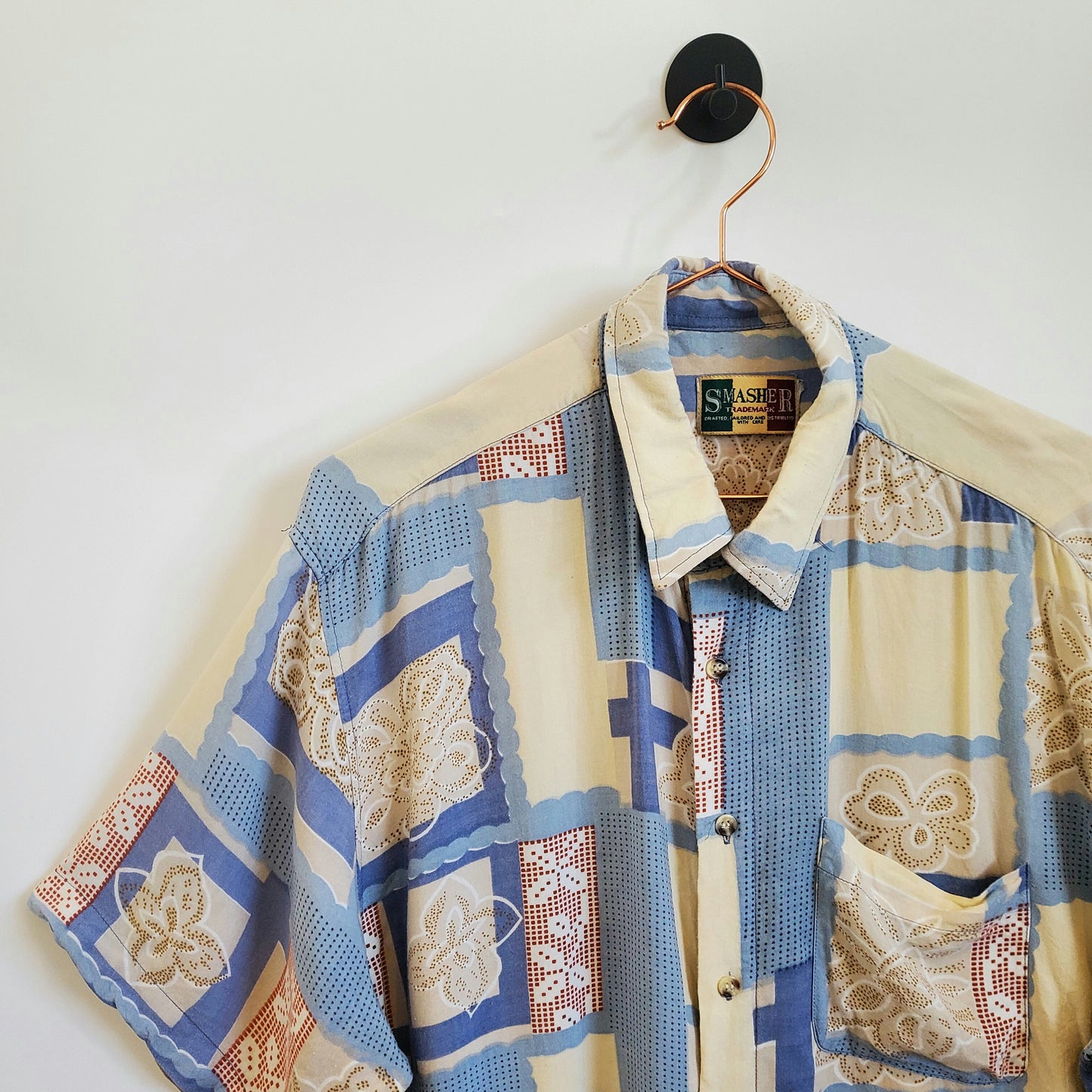 Vintage 90's Funky Pattern Festival Shirt | Size XL