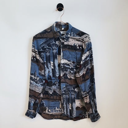 Vintage 90's Funky Pattern Festival Shirt | Size M