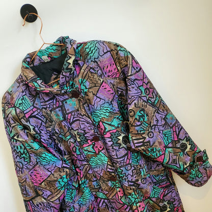 Vintage 80s Abstract Funky Jacket | Size 8-10