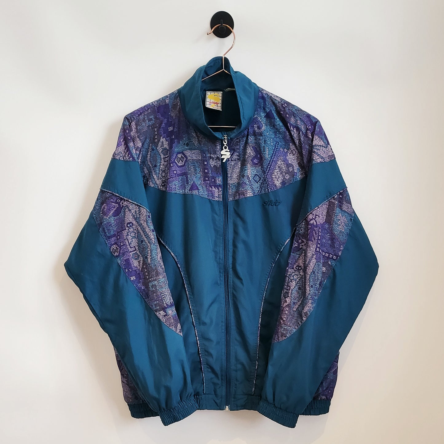 Vintage 90s Funky Pattern Festival Windbreaker Jacket | Size M