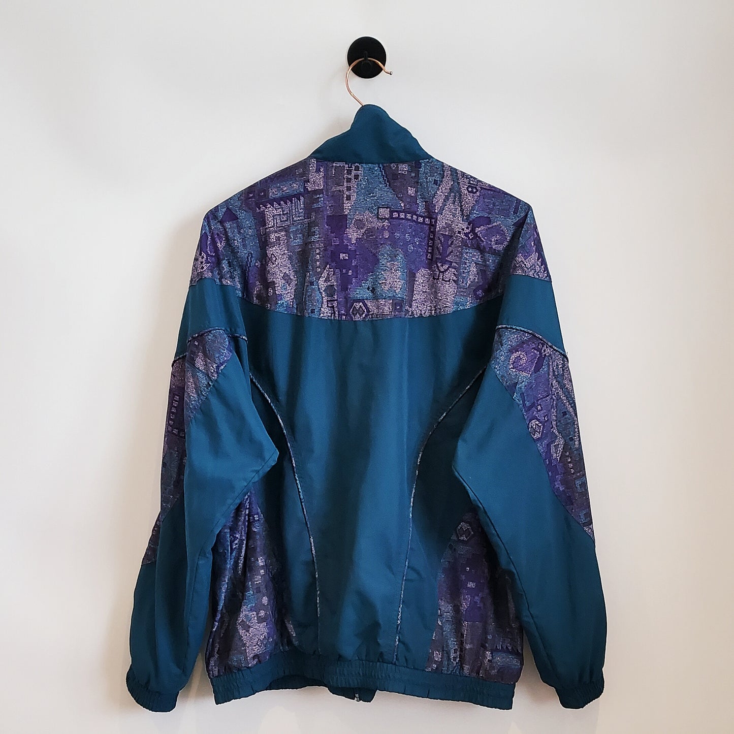 Vintage 90s Funky Pattern Festival Windbreaker Jacket | Size M