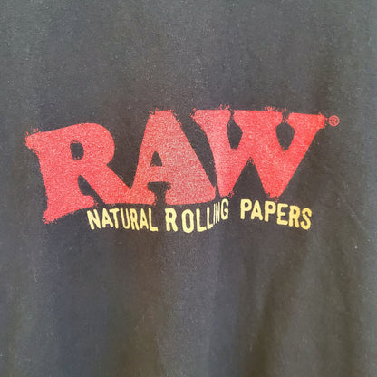 Retro RAW Rolling Papers Graphic T-Shirt - Size M
