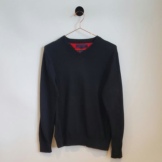 Retro Tommy Hilfiger V-Neck Knit Jumper | Size S