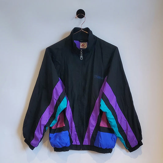 Vintage 90s Funky Pattern Windbreaker Jacket | Size S