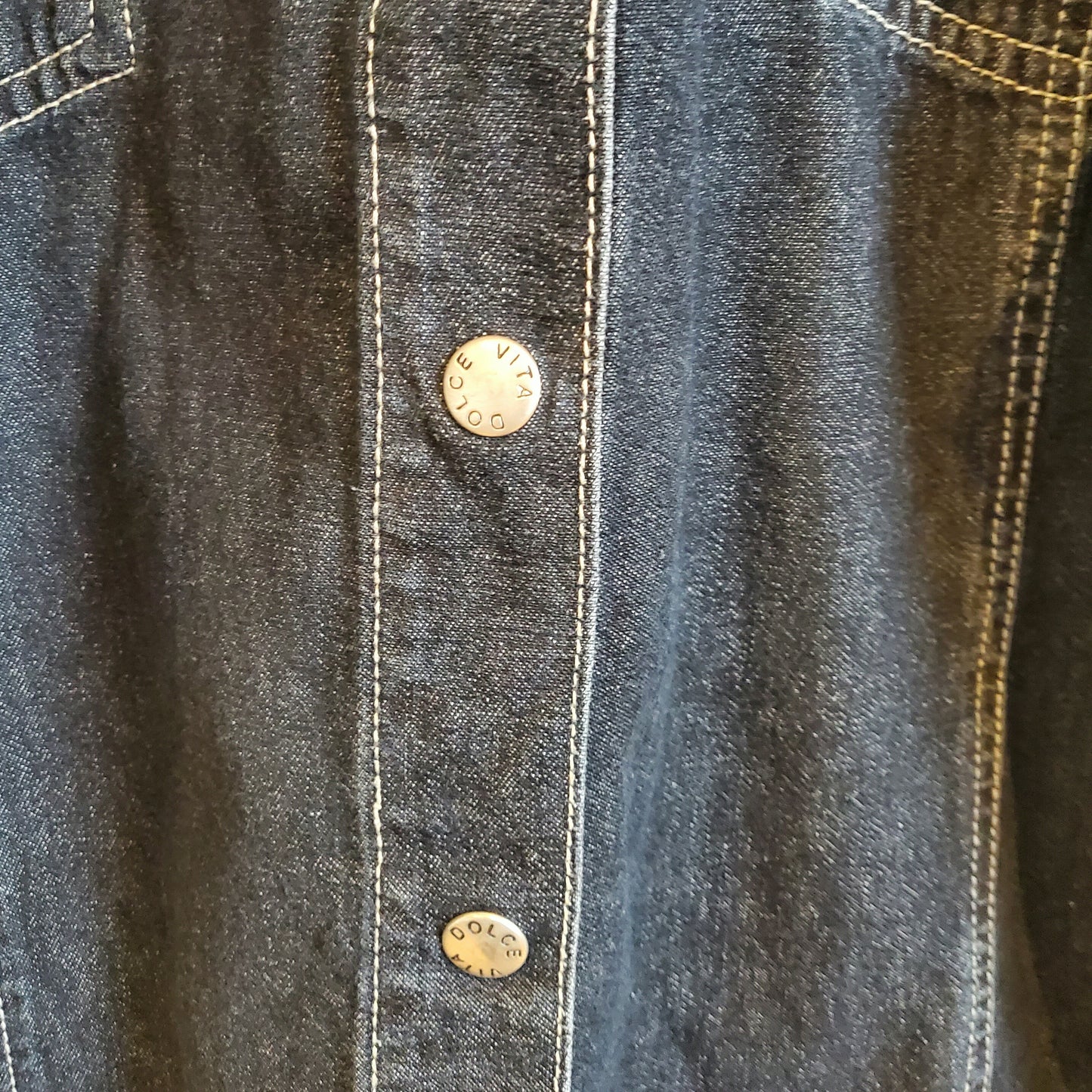 Vintage 90s Long Sleeve Denim Men's Shirt | Size L