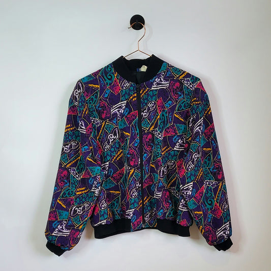 Vintage 90s Funky Pattern Festival Jacket | Size 10