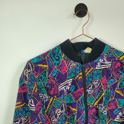 Vintage 90s Funky Pattern Festival Jacket | Size 10