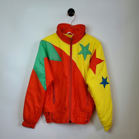 Vintage 90s Funky Pattern Ski Jacket | Size 12/14