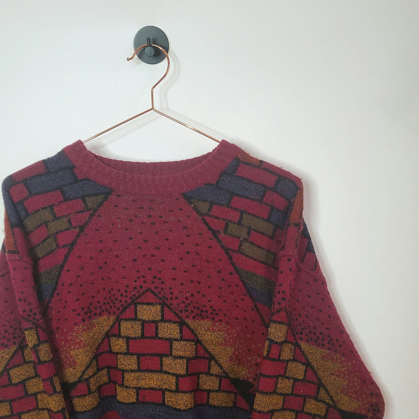 Vintage 90's Abstract Knit Jumper | Size M