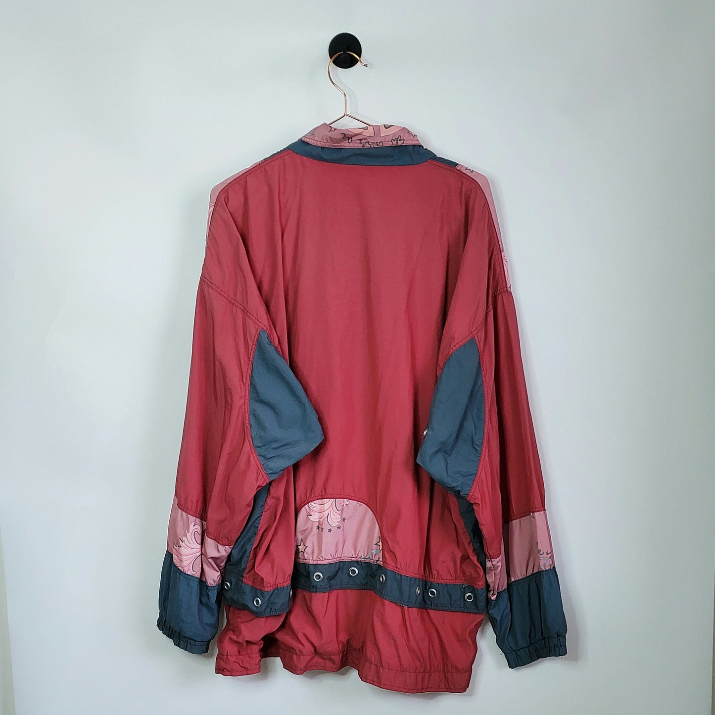 Vintage 90s Funky Pattern Windbreaker | Size XXL
