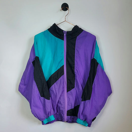 Vintage 80s Bold Festival Windbreaker Jacket | Size S