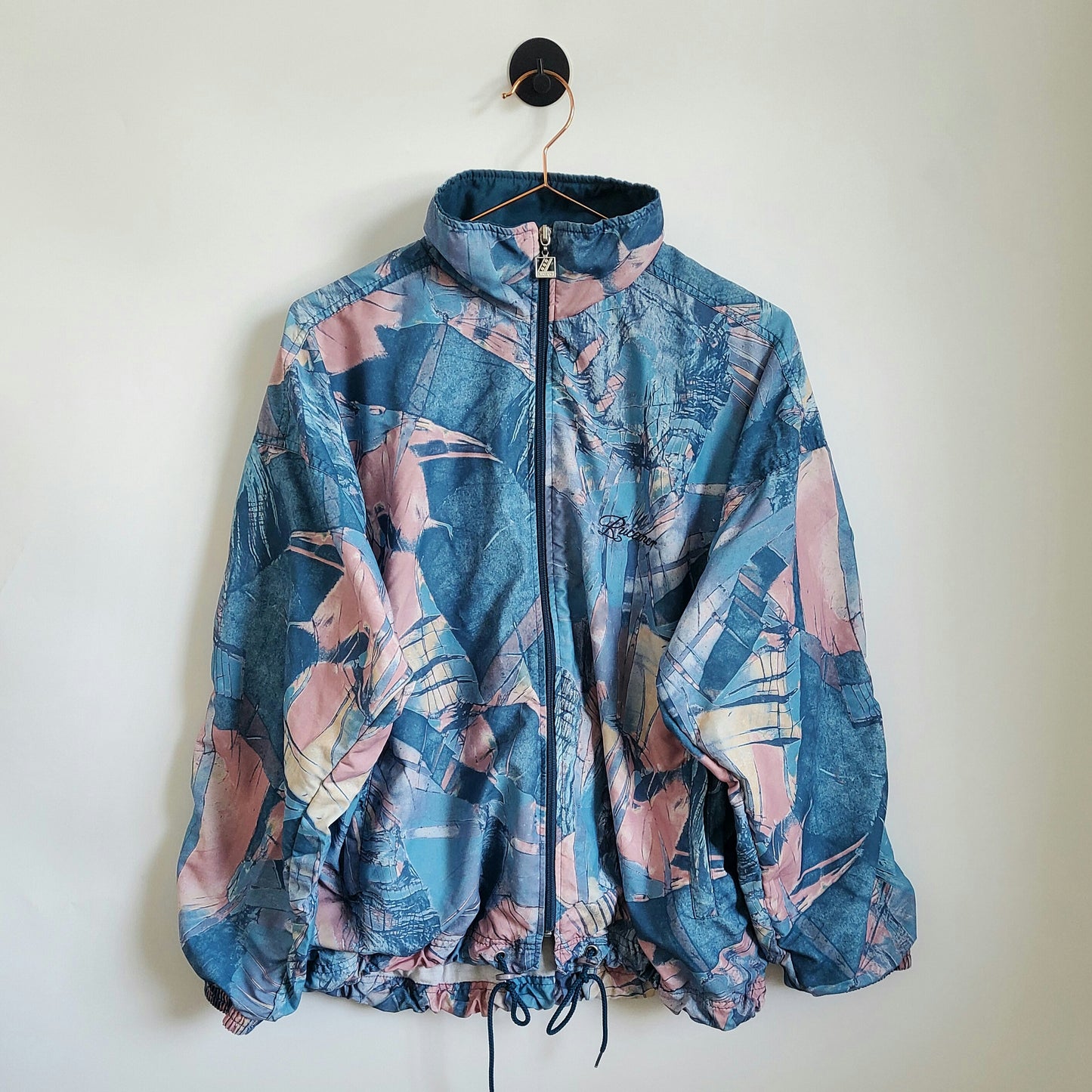 Vintage 90s Funky Pattern Windbreaker Jacket | Size M