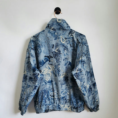 Vintage 90s Funky Paisley Windbreaker Jacket | Size M