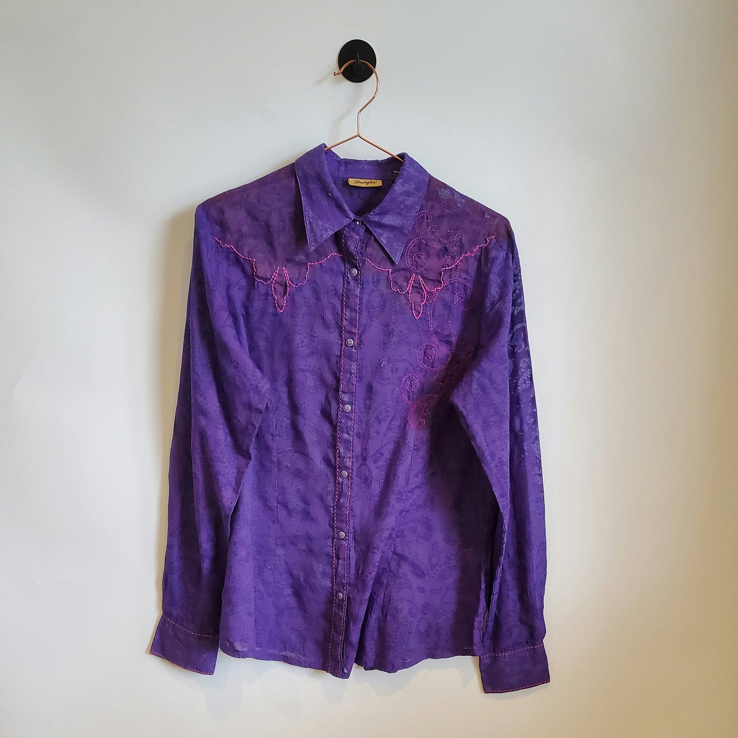 Vintage 90s Wrangler Western Boho Shirt | Size 10