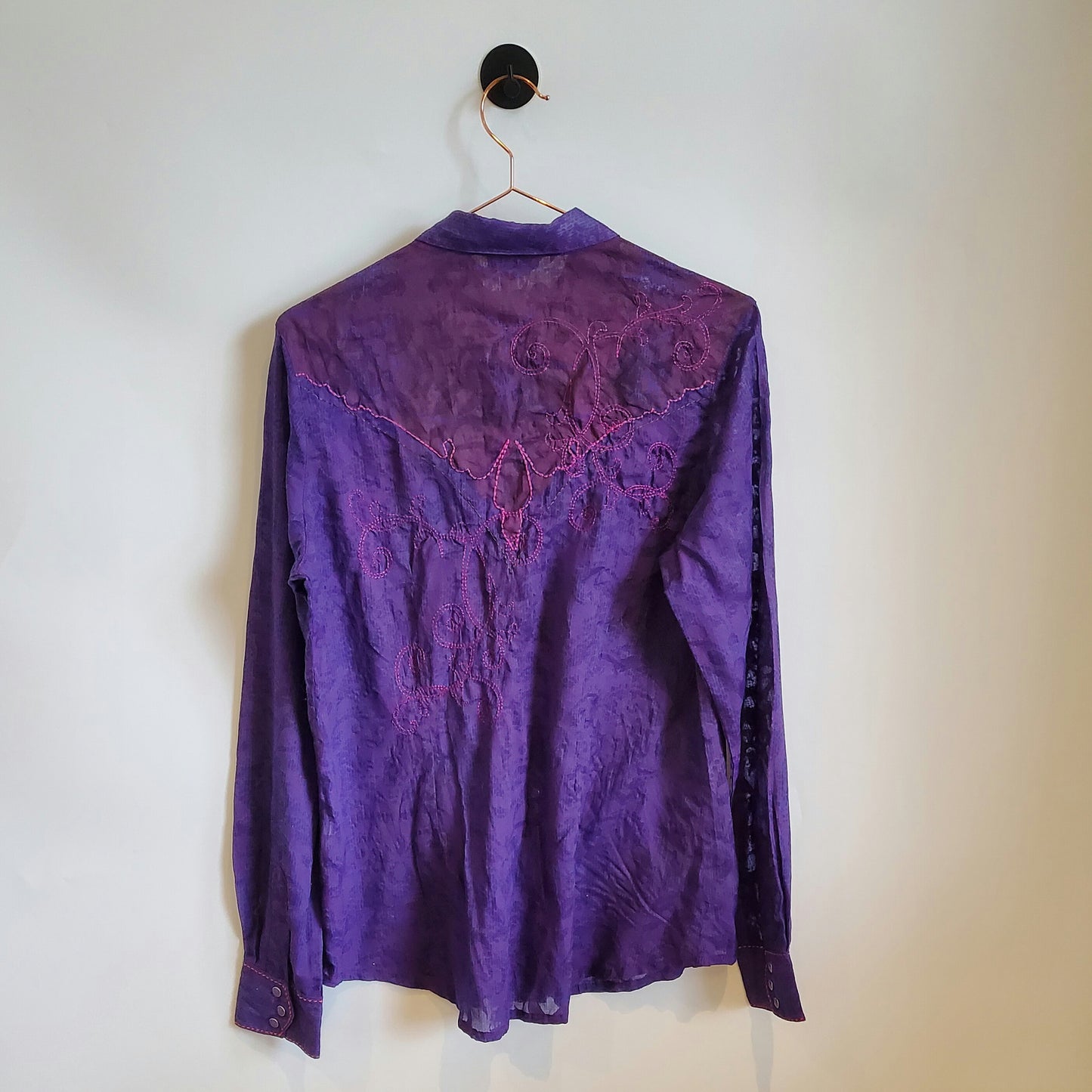 Vintage 90s Wrangler Western Boho Shirt | Size 10