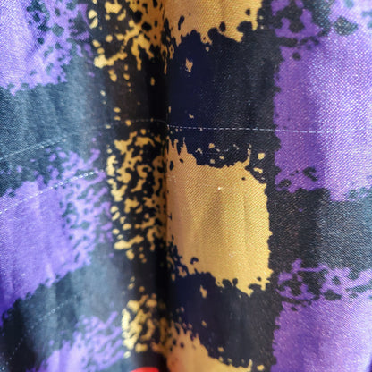 Vintage 90s Funky Print Satin Jacket | Size 14