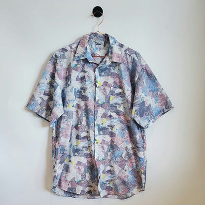 Vintage 90s Funky Print Festival Shirt | Size M