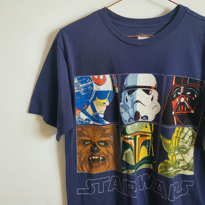 Retro Star Wars Cartoon Graphic T-shirt | Size S