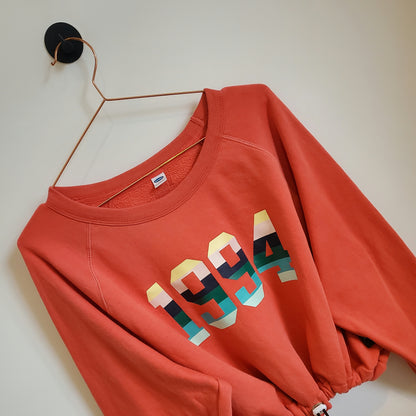 Reworked 1994 Graphic Crop Sweatshirt | Size 14