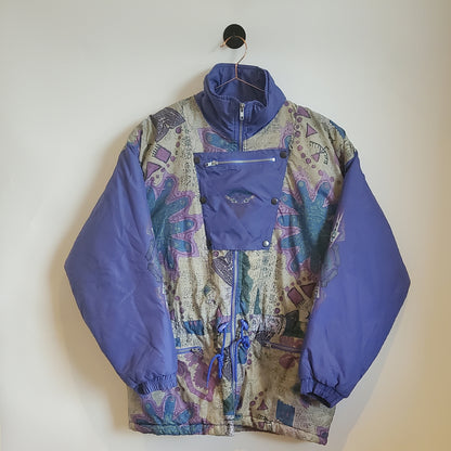 Vintage 90's Retro Pattern Ski Jacket | Size M