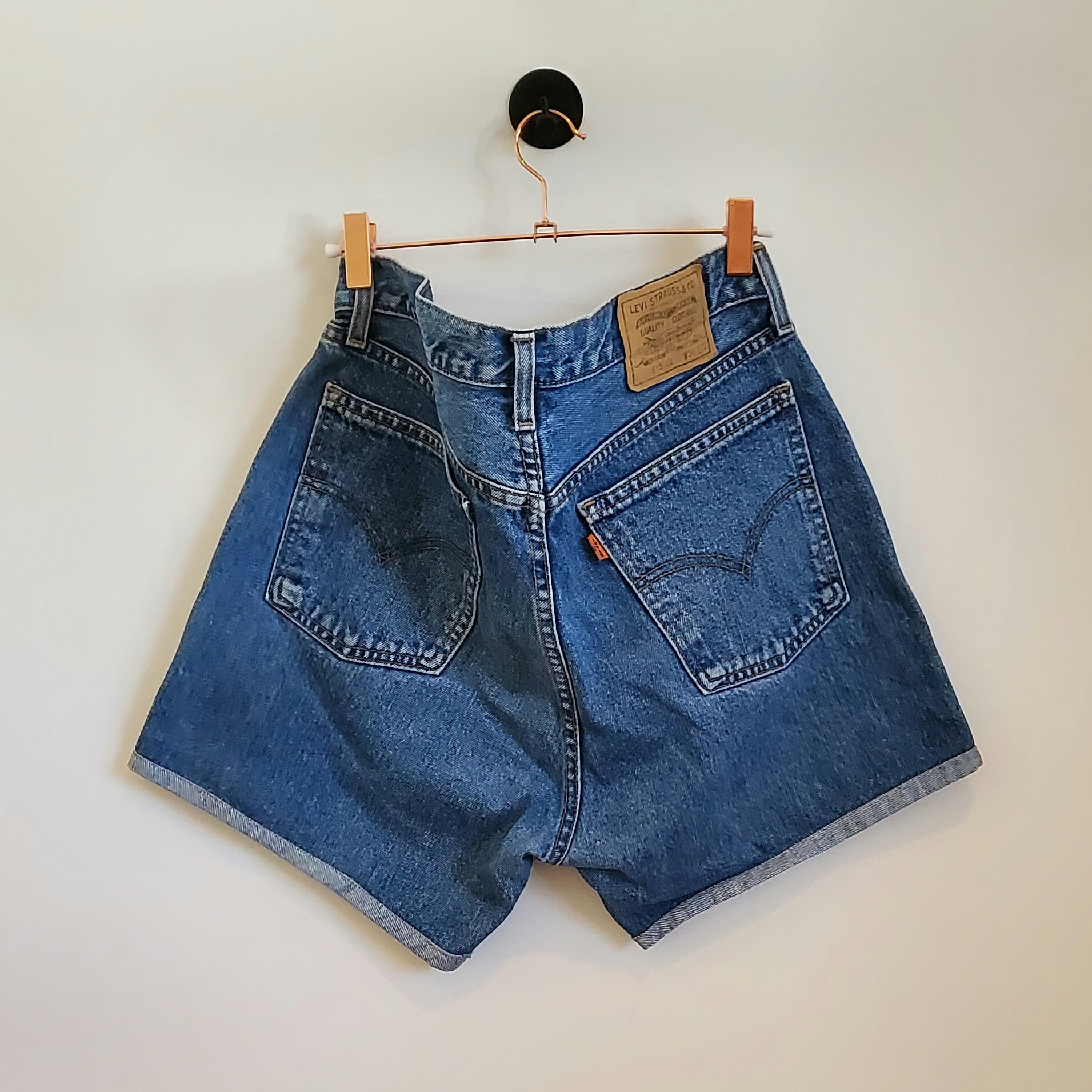 Reworked 90s Vintage Levi's Denim Shorts Size 14 14 Blue