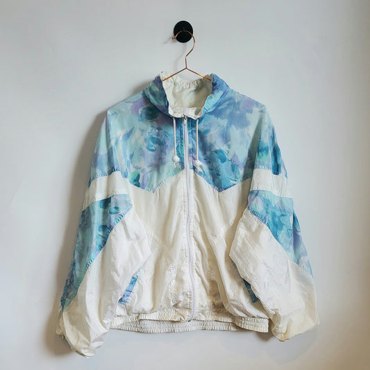 Vintage 80s Funky Print Windbreaker Jacket | Size 14