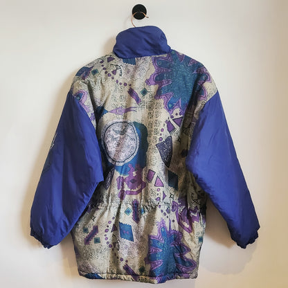Vintage 90's Retro Pattern Ski Jacket | Size M