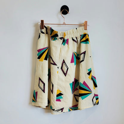 Vintage Y2K Funky Pattern Mini Skirt | Size 10