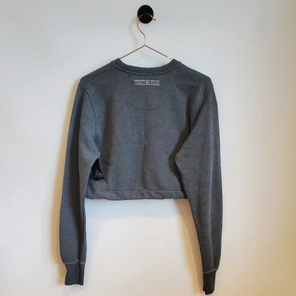 Vintage Y2K Naked Lady Graphic Crop Sweatshirt | Size 10