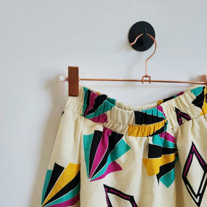 Vintage Y2K Funky Pattern Mini Skirt | Size 10
