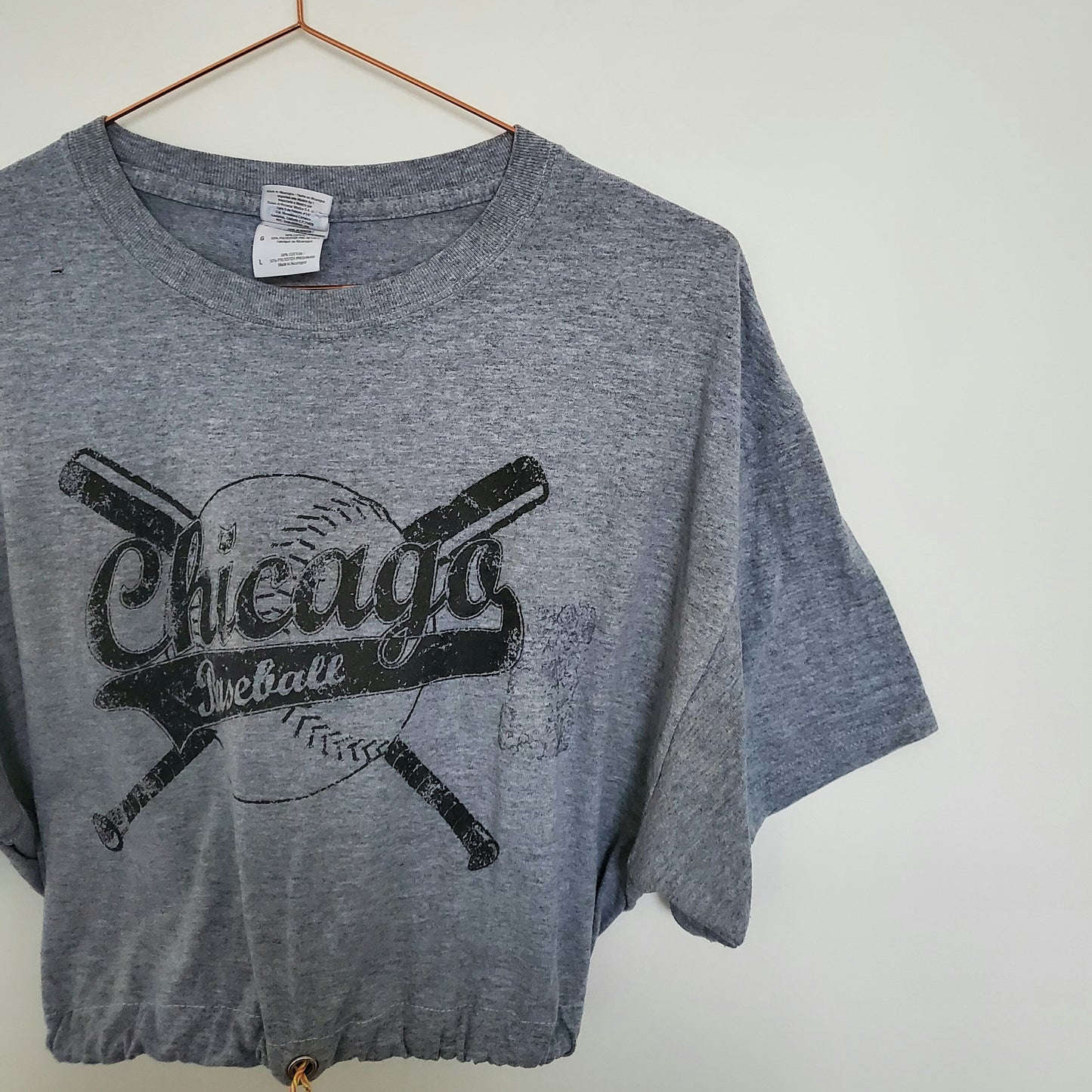 Reworked Chicago Baseball Graphic Cropped Tee | Size 10-12