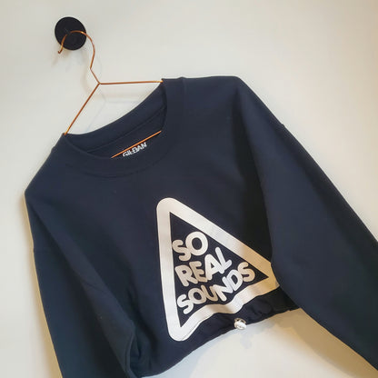 Reworked Y2K Graphic Crop Sweatshirt | Size 12