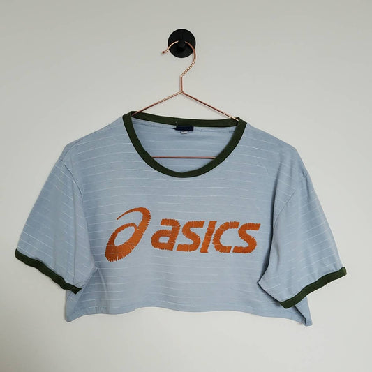 Reworked Upcycled Asics Crop Top | Size 12-14