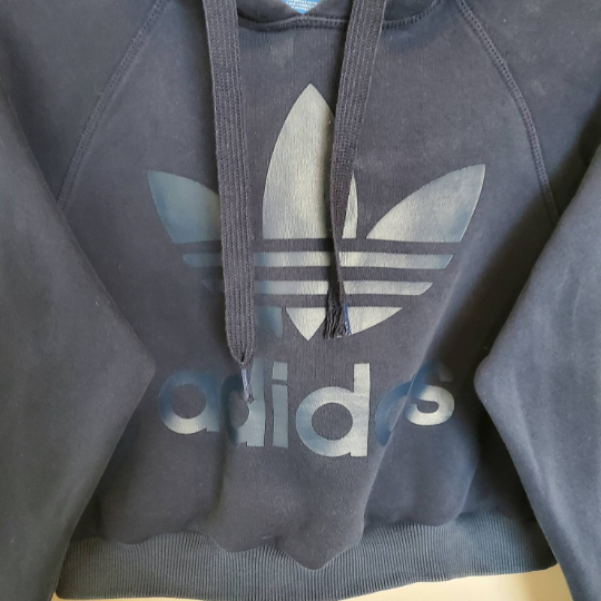 Reworked Crop Adidas Hoodie | Size 8
