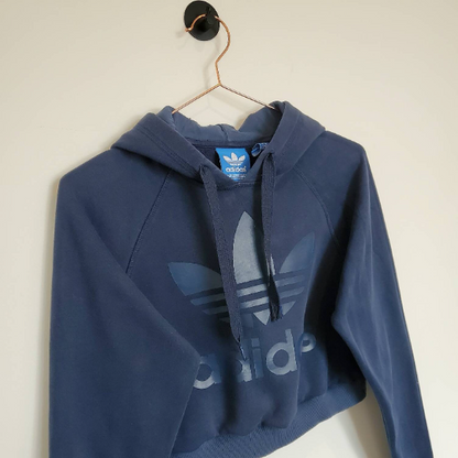 Reworked Crop Adidas Hoodie | Size 8