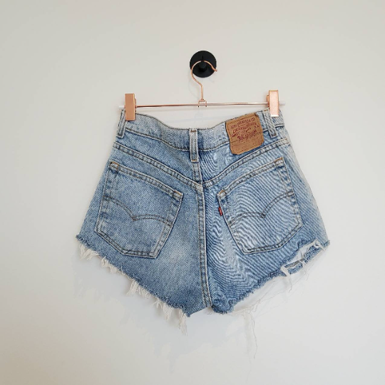 Vintage Reworked Levi s Denim Shorts Size 10 Vintage Recovery