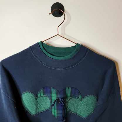 Vintage 90s Lee Hart Embroidered Sweatshirt Navy Size L