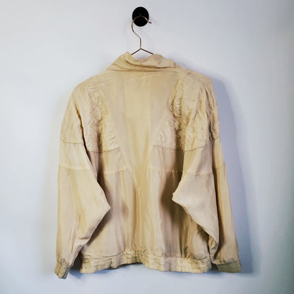 Vintage 80's Rhoda Bynne Silk Windbreaker Jacket Pink Size M